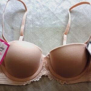 Maidenform Midway Push-up convertable bra sz34A NWT beige underwire